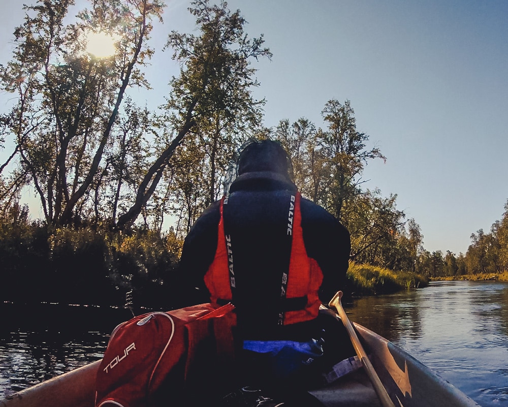 10.8.2021 Kapsajoki canoeing in Finnish Lapland.