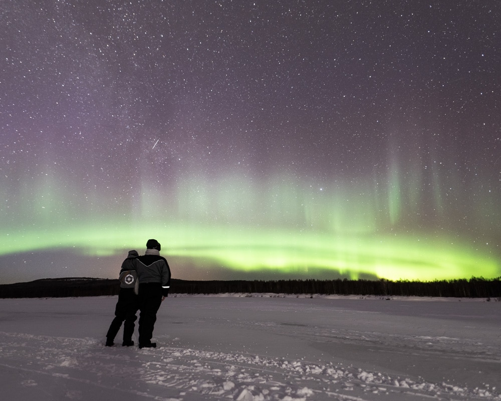 13.3.2020 northern lights in Ounasjoki.