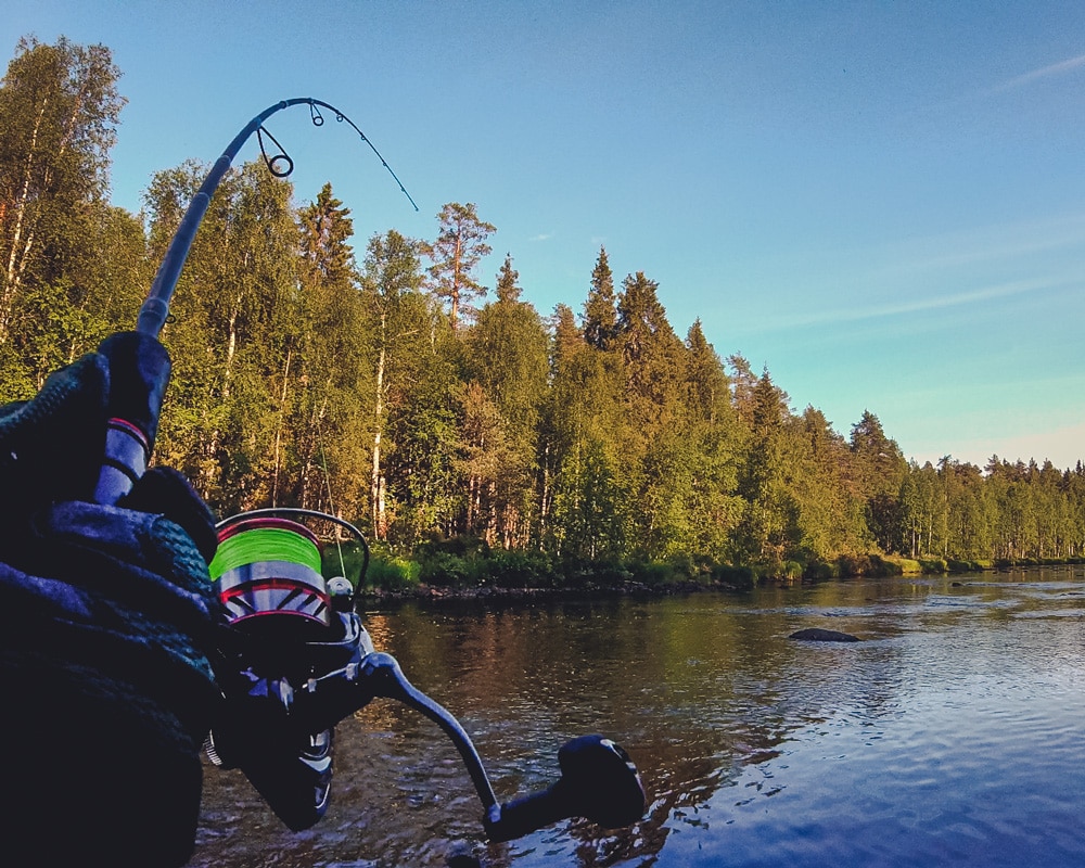14.7.2021 Marrasjoki fishing at Arctic Circle Finland.