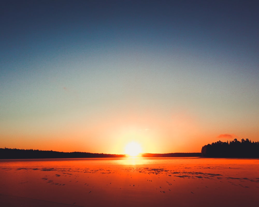 Cold sunrise in Rovaniemi Finland