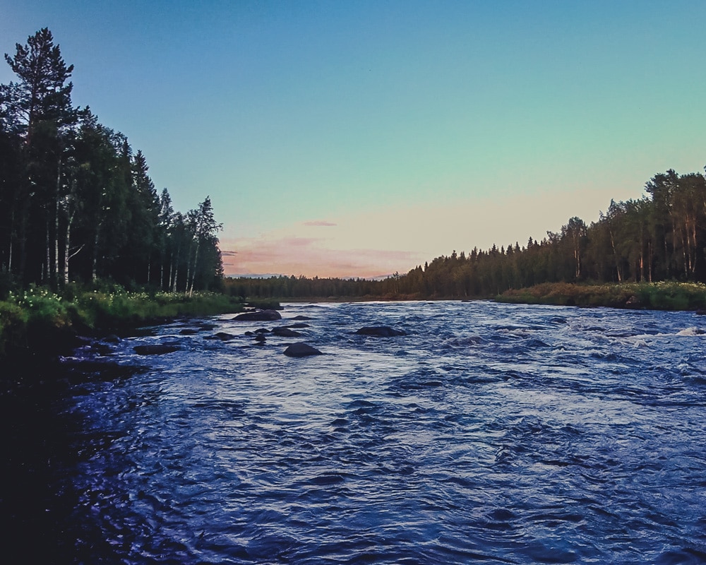 16.7.2021 Vikaköngäs fishing at Rovaniemi Finland.