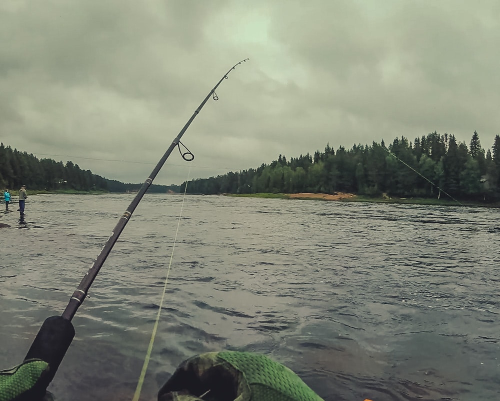 18.6.2021 Fishing at Tikkasenkari, Kemijoki.