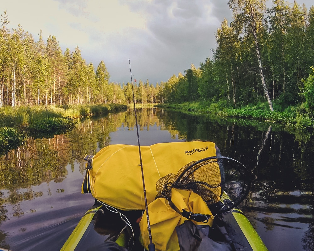20.7.2021 Packrafting at Taapajoki, Finnish Lapland.