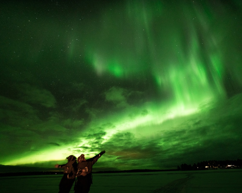 22.1.2020 northern lights between the clouds.