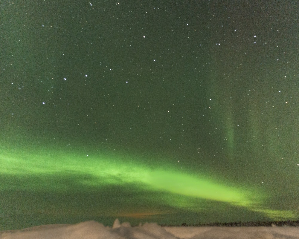 24.12.2021 northern lights at Norvajärvi, Rovaniemi Finland.