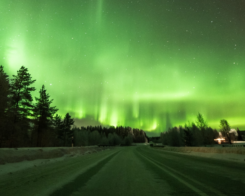 28.1.2022 northern lights at Tiainen, Finnish Lapland.