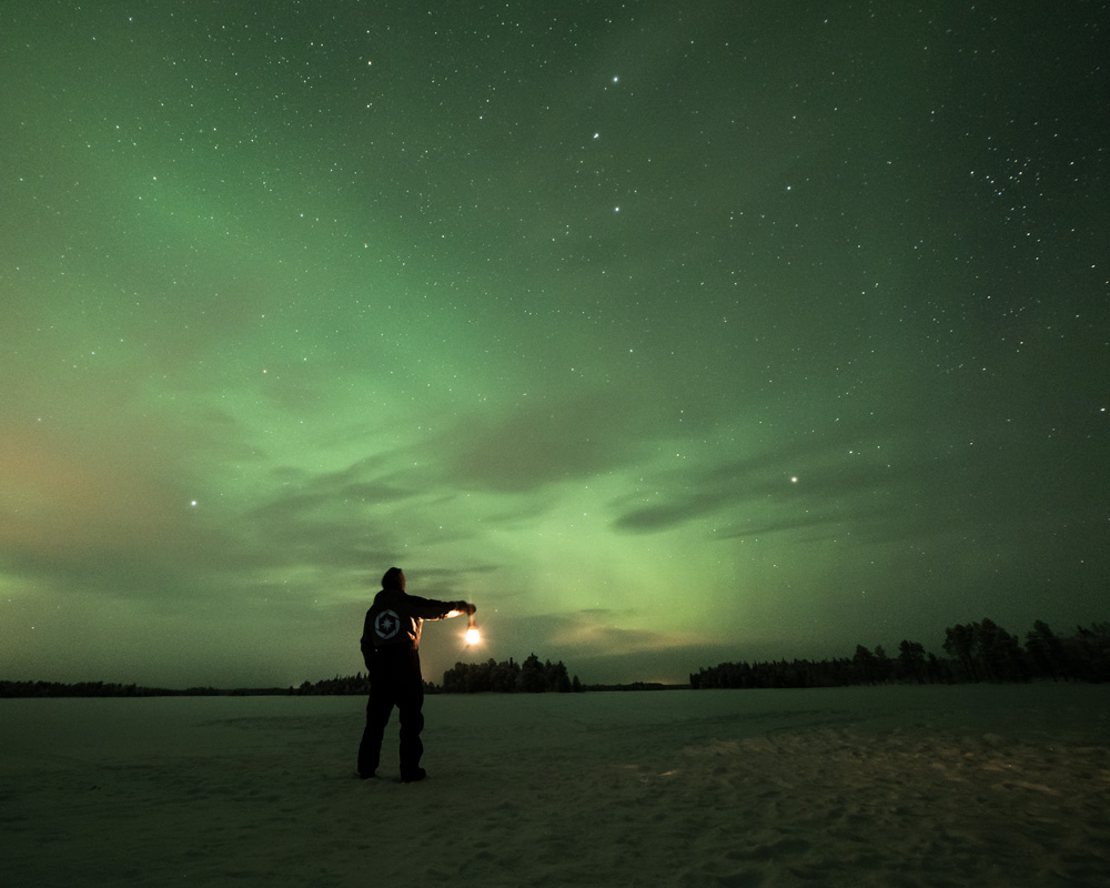 3.2.2022 northern lights in Köyry, Finnish Lapland.
