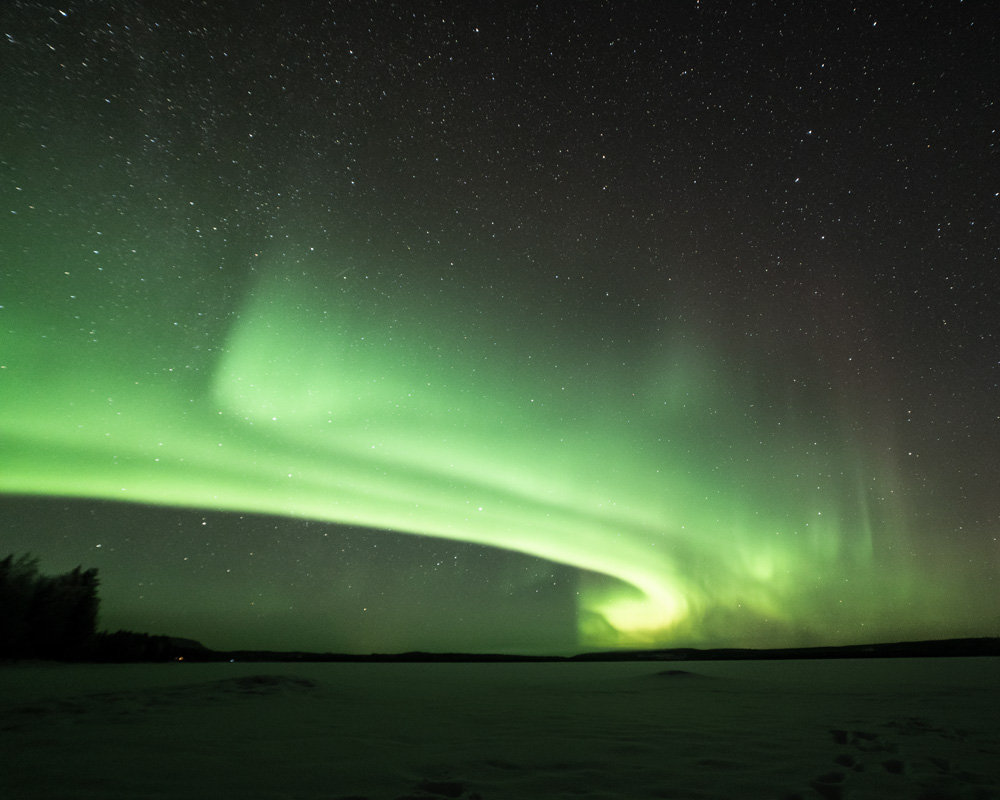 31.1.2022 northern lights in Raanujärvi, Finnish Lapland.