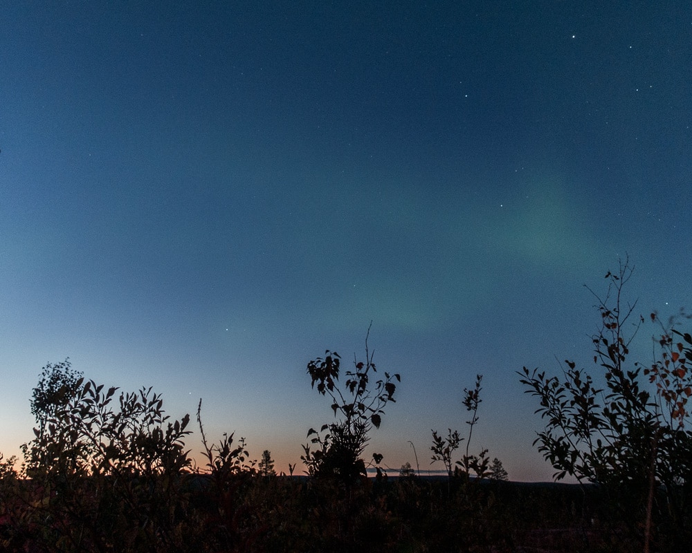 31.8.2020 northern lights at Rovaniemi Finland.