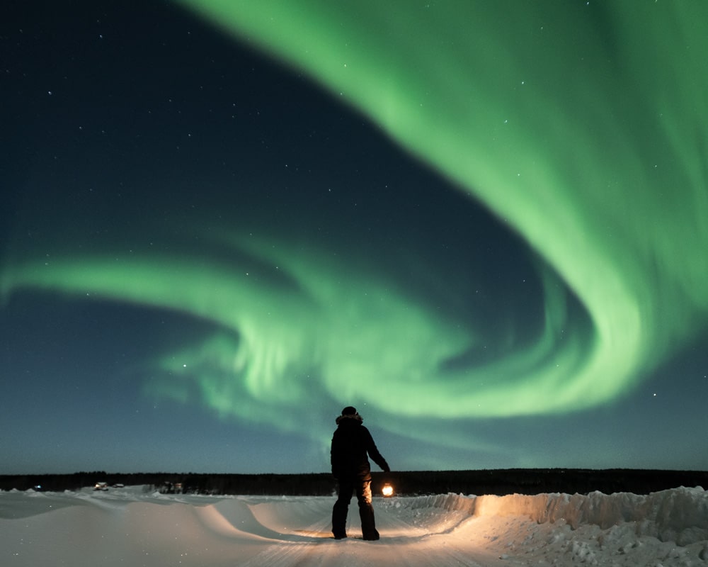 6.2.2020 northern lights in Jyrhämäjärvi.