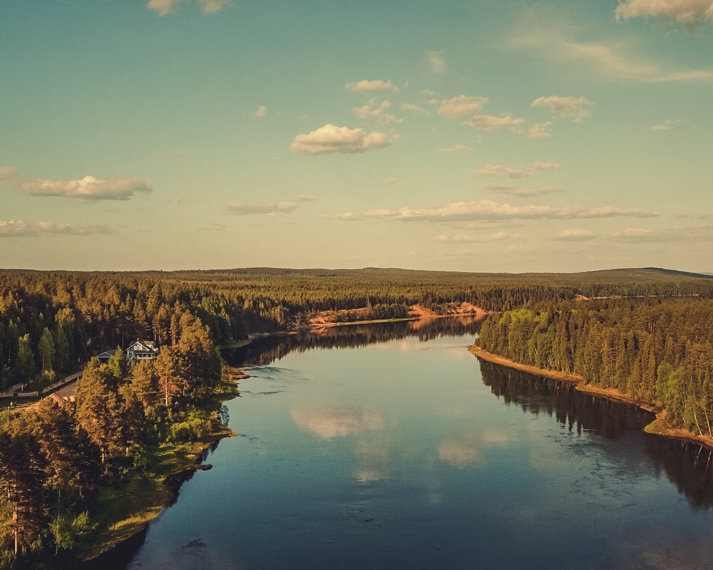 7.6.2021 Kemijoki river at Arctic Circle.