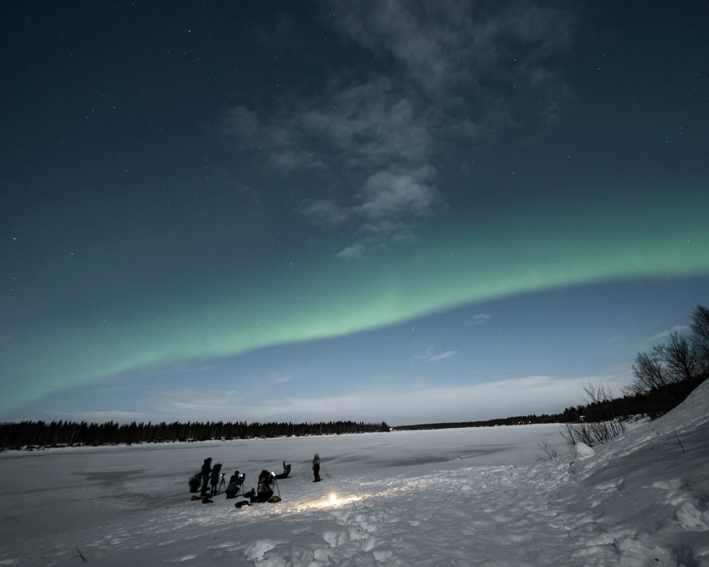 9.1.2020 northern lights at Ounasjoki.