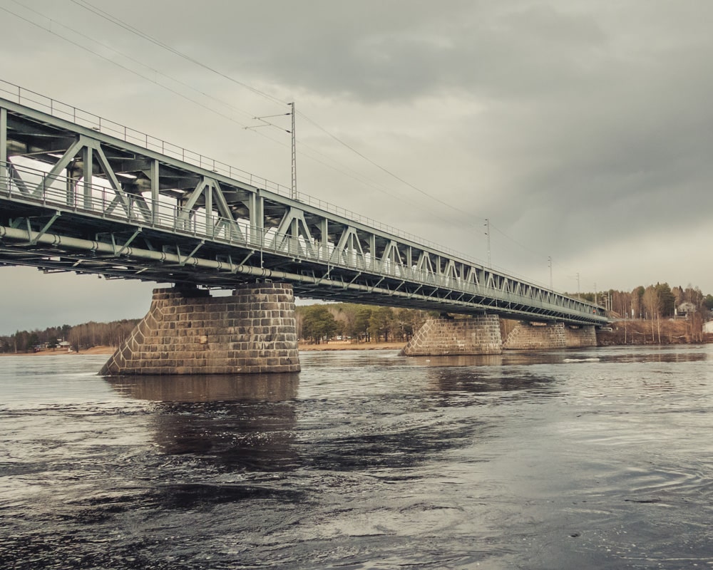 13.5.2022 Old bridge at Kemijoki river at Rovaniemi Finland