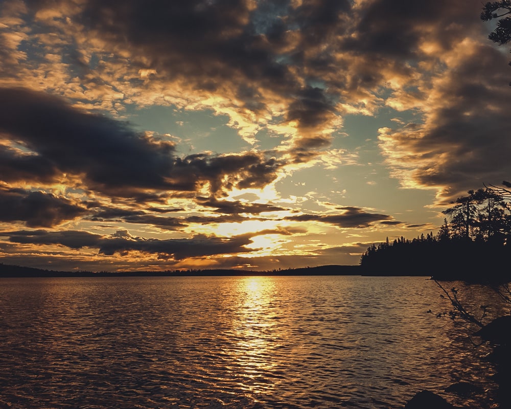 4.6.2022 Sunset at Iso Toramojärvi, Rovaniemi Finland.