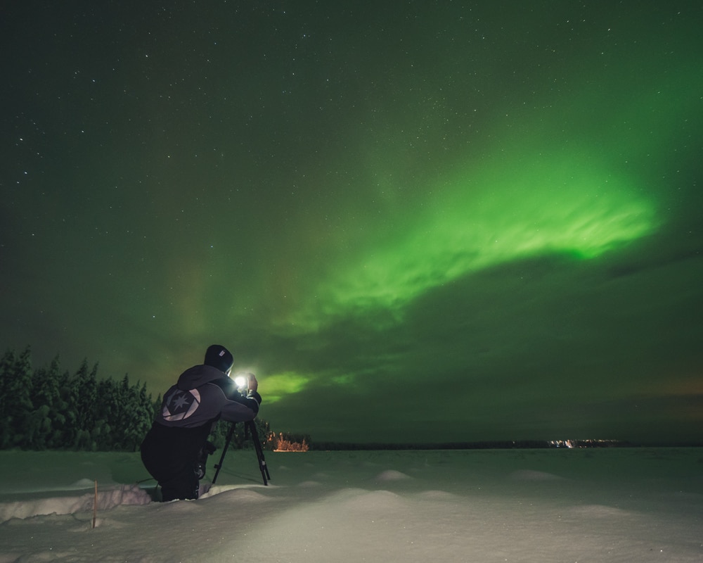 23.12.2022 Northern lights in Mellajärvi Lapland.