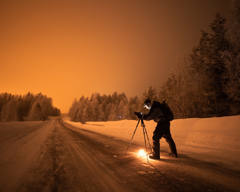 15.2.2023 One the road Meltaus, Lapland.