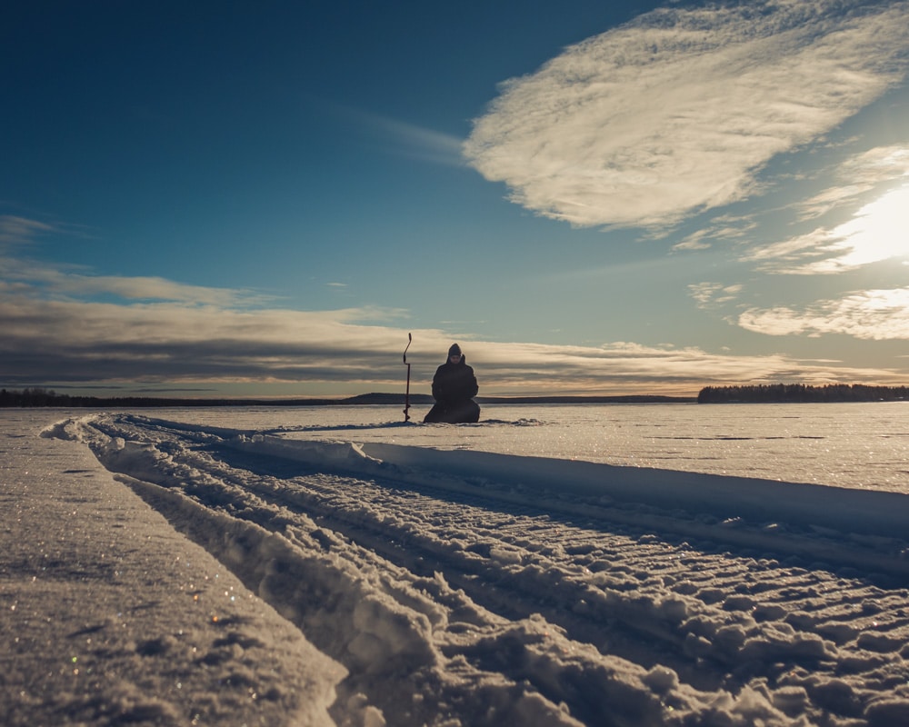 3.3.2023 Ice Fishing in Norvajärvi.