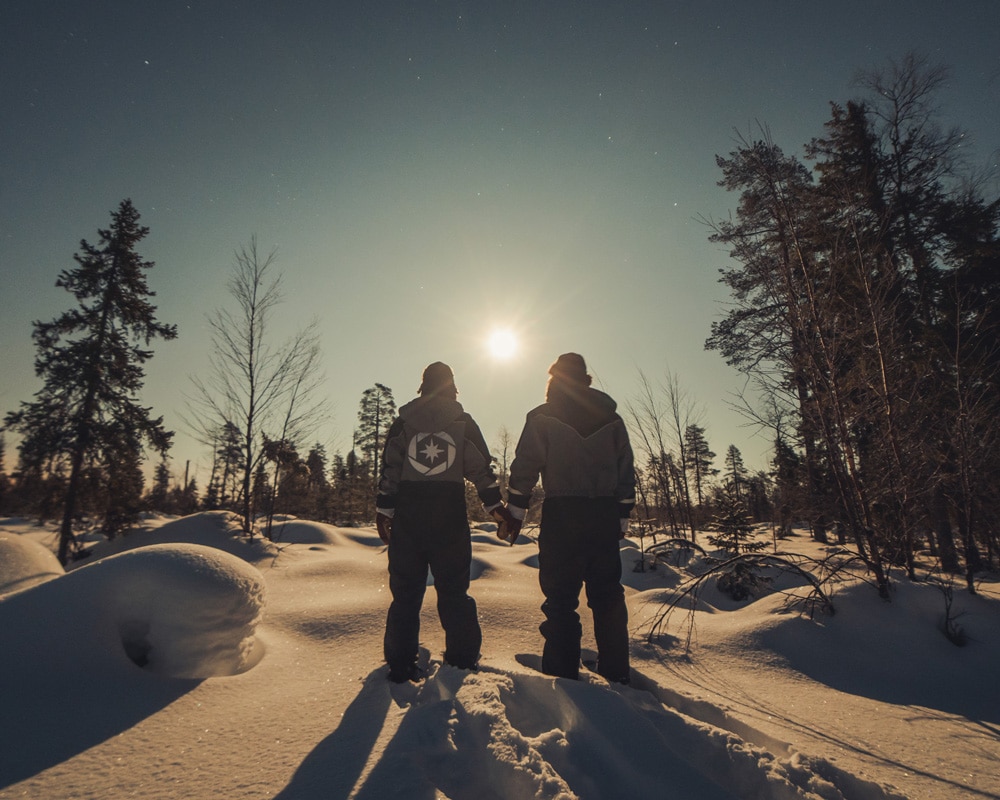 7.3.2023 Full moon in Southern Lapland.