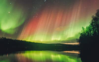 Embers in the Sky: A Night with Red Auroras