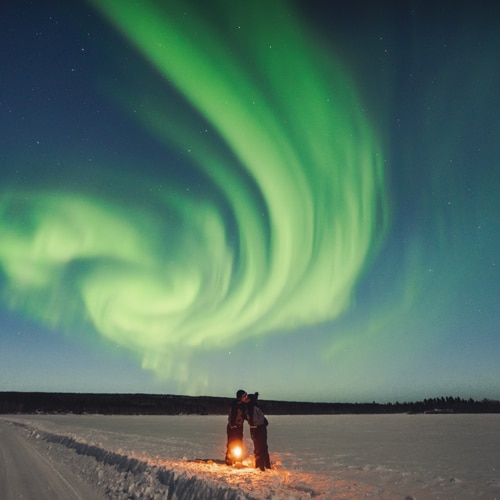 6.2.2020 Kiss under the northern lights.