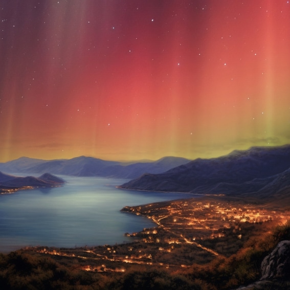 The Great Red Auroras in Ancient Greece. 